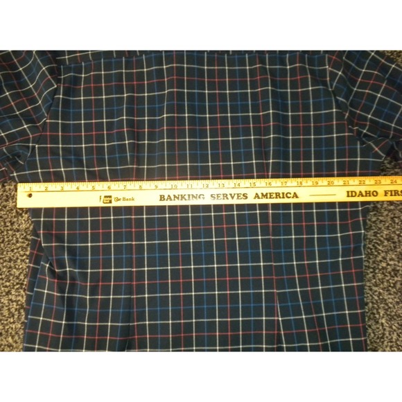 Mizzen + Main Leeward Shirt Mens XL Blue Plaid Trim Fit Button Down Long Sleeve - Picture 11 of 13